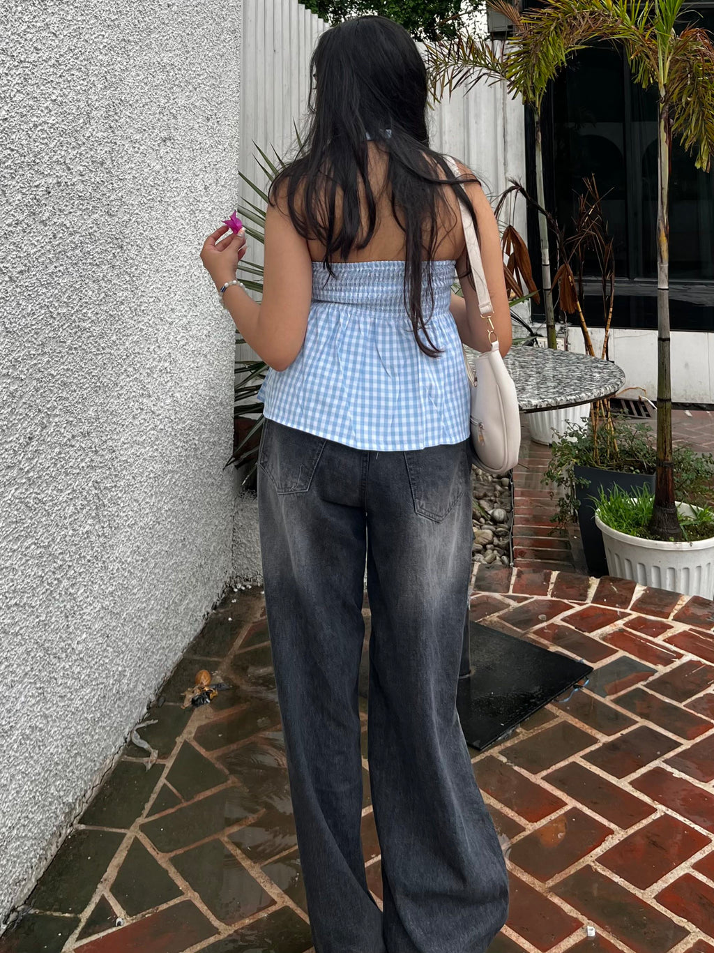 Sky blue Halter Neck top