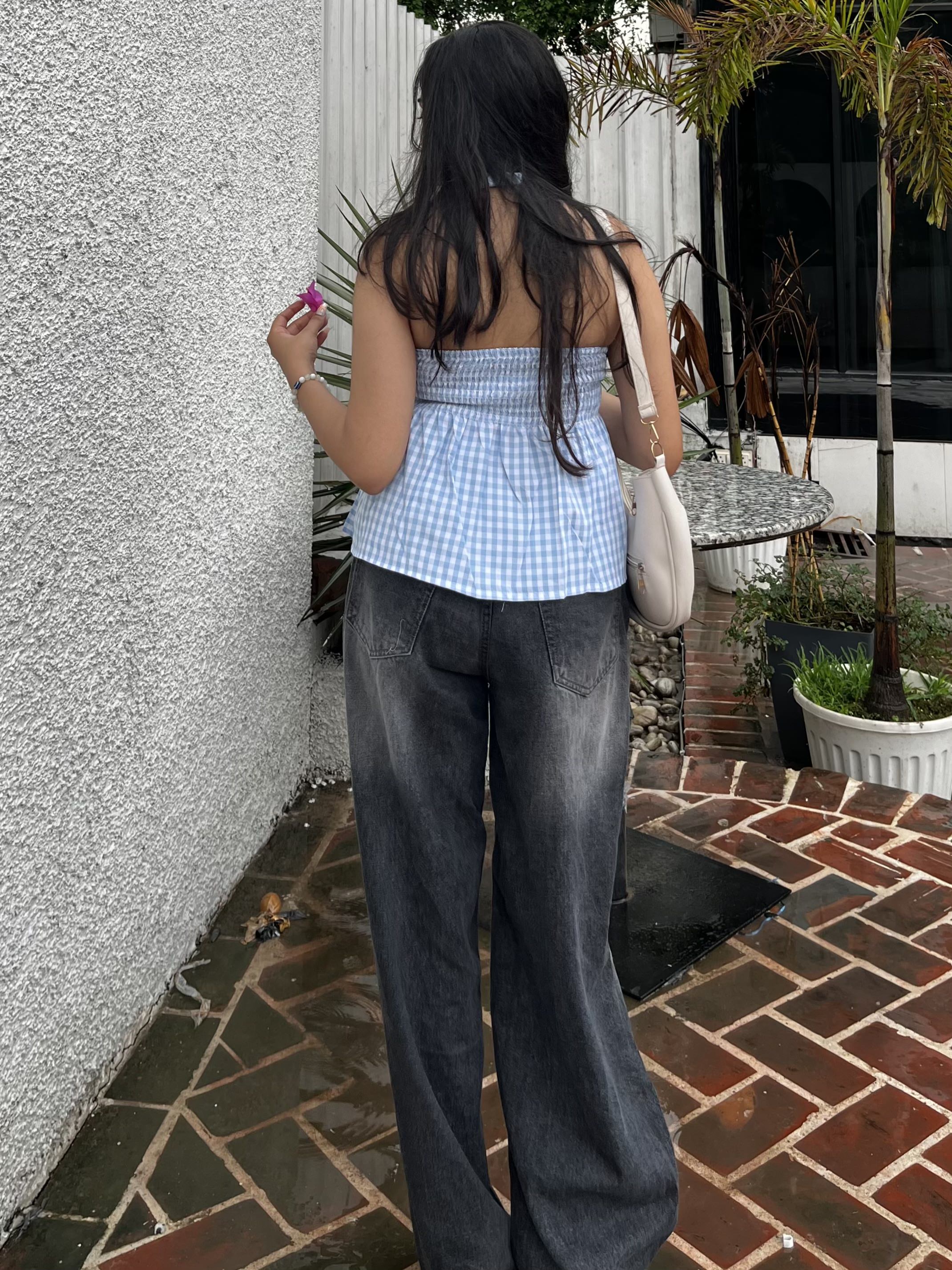 Sky blue Halter Neck top