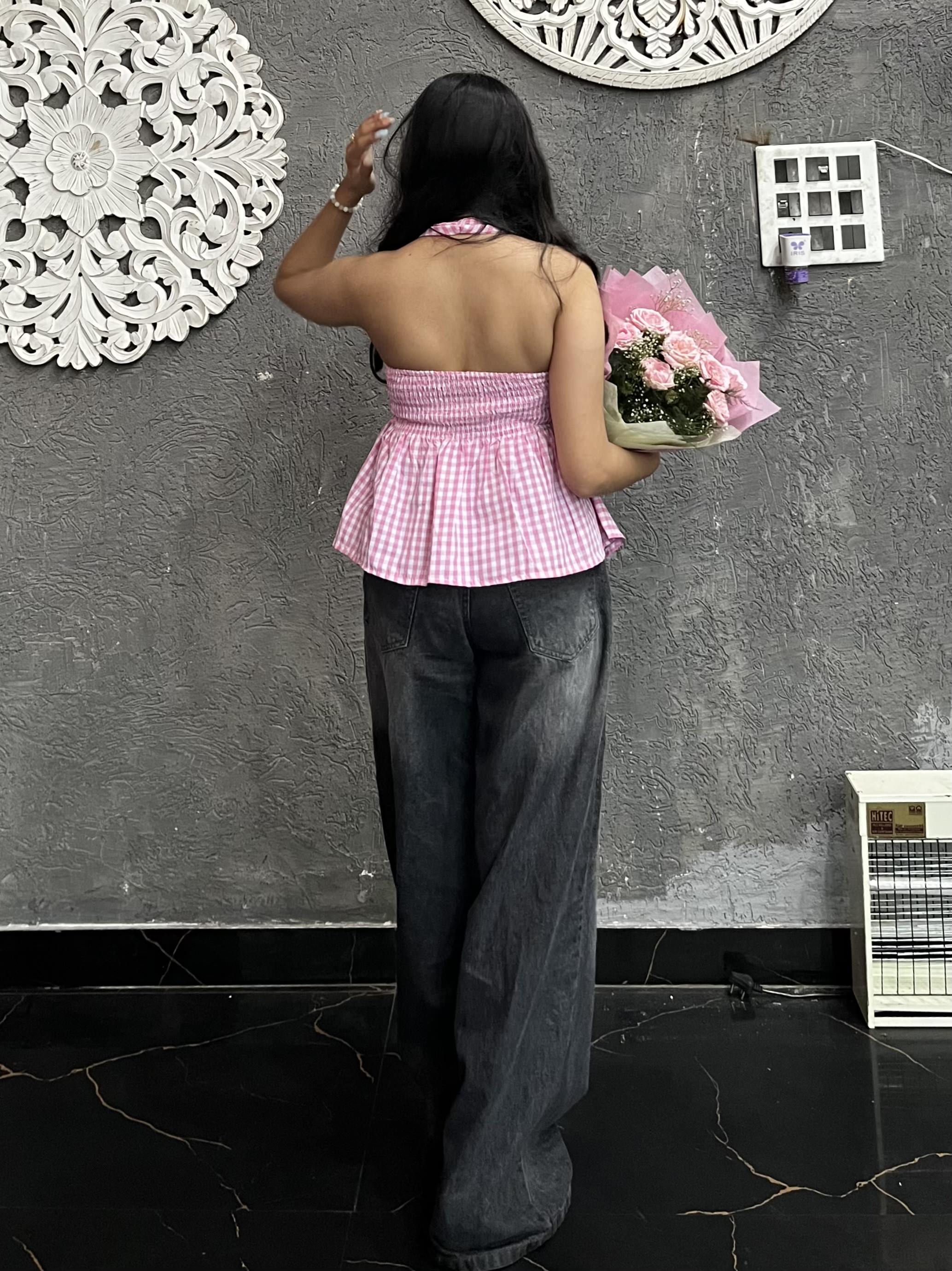 Pink Halter Neck top