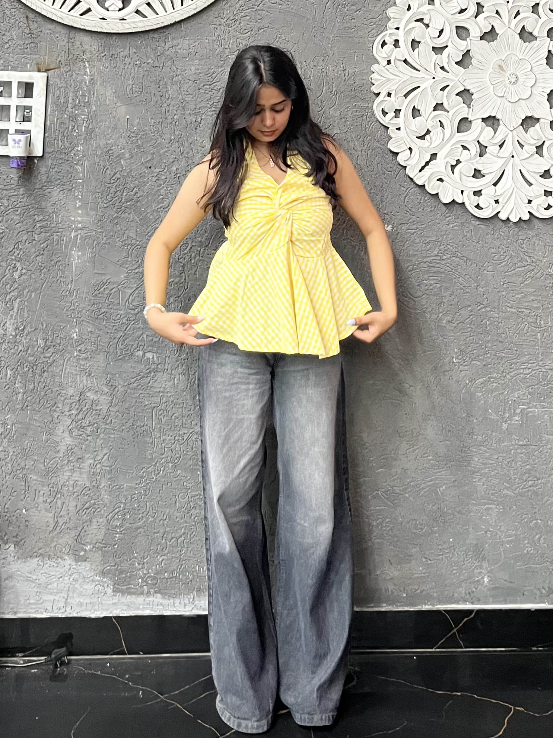 Yellow Halter Neck top
