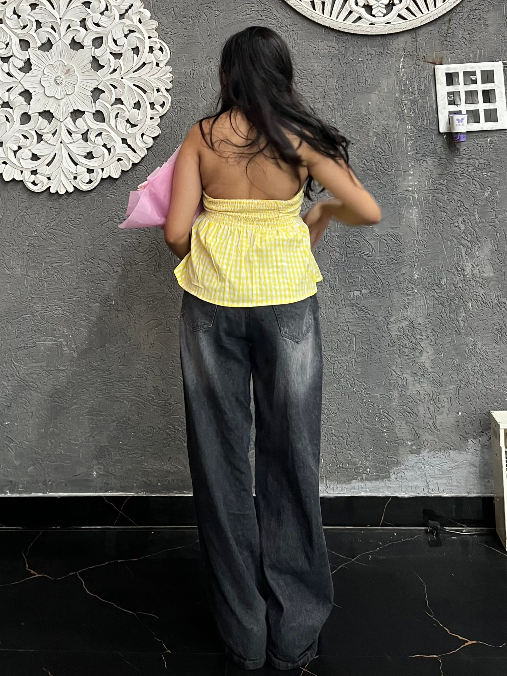 Yellow Halter Neck top