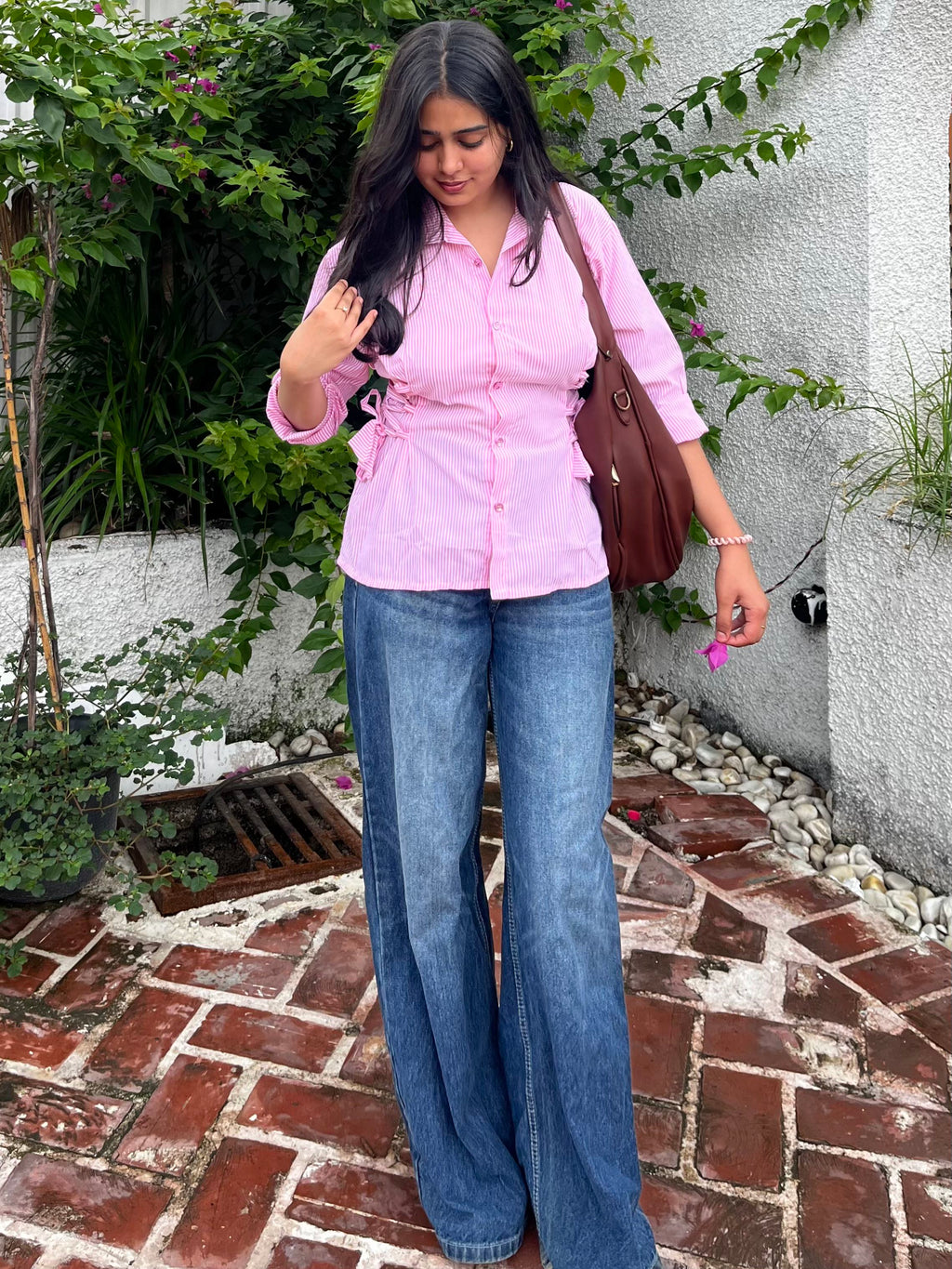Pink stripped Shirt